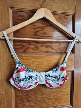 Vintage Budweiser Bikini Swim Top Fits Medium